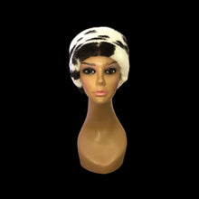 Load image into Gallery viewer, New Jaguar Mink Head Wrap/Collar White Black