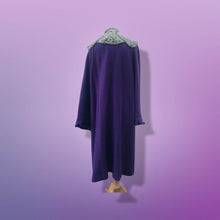 Load image into Gallery viewer, 40’s 50’s Purple Long Boucle Coat with Curly Lamb Fur