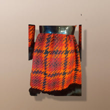 Load image into Gallery viewer, 60’s Scottish Knit Plaid Red LIlli Ann Coat with Fox Fur Trim