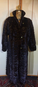 80s 90s' Glam Penny Lane Hippy Brand New Reversible Long Mink Satin Trench Coat Rain Spy Size Versatile, S/M/L