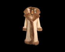 Load image into Gallery viewer, 60’s Camel Coat Printed Vicuna Fur Wool Cashmere Rare Collectible