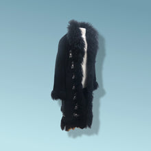Load image into Gallery viewer, Embroidered Suede Curly Lamb oversized Long Penny Lane Coat