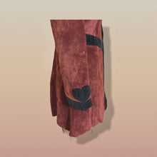 Load image into Gallery viewer, Suede Purple Eggplant 60’s 70’s Vintage “Summer of Love” Coat Boho