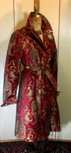 Load image into Gallery viewer, Red Gold Velvet Tapestry Carpet Coat Princess Light Small Medium Spring Fall Holiday