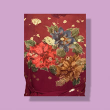 Load image into Gallery viewer, 70’s 80’s Vintage Bergundy Purple Chiffon High Low Floral Dress Tassle Extra Belt