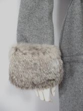 Load image into Gallery viewer, Hooded Princess Wool Pinup Vintage Fur Trimmed Coat S Fit Flare