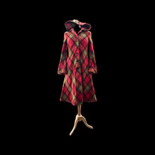 Load image into Gallery viewer, Vintage Red Plaid Princess Hooded Princess Coat “Little Red Riding Hood”