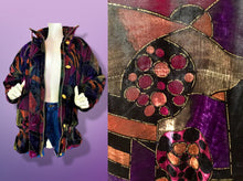 Load image into Gallery viewer, “The  Klimt Coat” 80’s Glam Vintage Velvet Puffer Ski Winter Fall Cozy Oversized Coat