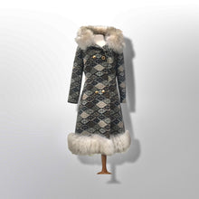 Load image into Gallery viewer, 60’s 70’s Tapestry Shearling Penny Lane Boho Coat