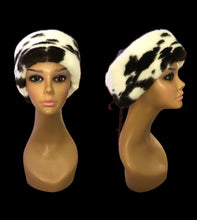 Load image into Gallery viewer, New Jaguar Mink Head Wrap/Collar White Black