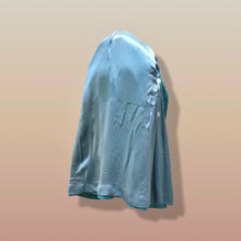 Load image into Gallery viewer, Vintage 60’s Sky Blue Coat Wool Boucle Swing with Luxury Fox Fur Massive Collar Flexible one size fits all