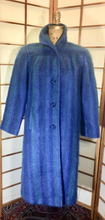 Load image into Gallery viewer, Fuzzy Mohair Wool 70&#39;s 80&#39;s Royal Blue Purple Coat. M/L