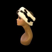 Load image into Gallery viewer, New Jaguar Mink Head Wrap/Collar White Black