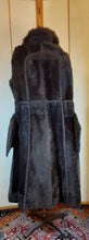 Load image into Gallery viewer, Women's Vintage 70s Suede Coat Shearling Lined With Orange Piping Penny Lane Almost Famous