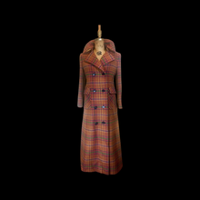 Load image into Gallery viewer, Vintage Plaid Calvin Plaid Full Length Couture Double Breasted Thick Wool S/M