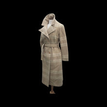 Load image into Gallery viewer, Vintage Pendleton Plaid Beige Neutral Wrap Coat