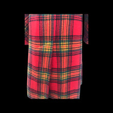 Load image into Gallery viewer, Vintage 60’s 70’s Red Plaid Hooded Wool Belted Coat