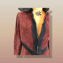 Load image into Gallery viewer, Suede Purple Eggplant 60’s 70’s Vintage “Summer of Love” Coat Boho