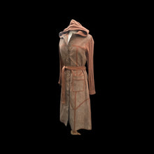 Load image into Gallery viewer, 70’s Suede Sweater Hooded Knit Camel Light Coat