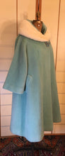 Load image into Gallery viewer, Vintage Women's Coat-Lilli Ann 60s Swing Mink Baby Blue Flexible Size Mad Men Betty Draper Mrs. Maisel