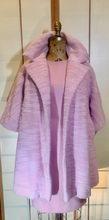 Load image into Gallery viewer, Vintage Coat- 60s Powder Pink Lilli Ann Swing Coat -3 Pieces- Pencil Wiggle Dress Removable Massive Silver Fox Fur Collar-Mohair Princess
