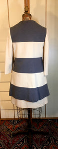 60s Vintage Coat Dress Lilli Ann Mod Striped A Line Jackie Kennedy