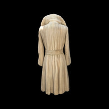 Load image into Gallery viewer, Pearl Mink Princess Pleated Coat Belted Fit and Flare Pinup