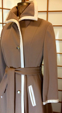 Load image into Gallery viewer, Vintage 1960s Lilli Ann Beige Classic Wool Knit Dress and Matching Coat Set M