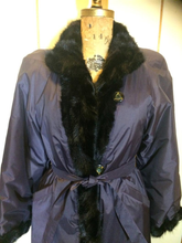 Load image into Gallery viewer, Brand New Reversible Long Mahogany Mink Satin Trench Coat Rain Snow Spy Size Versatile, S/M
