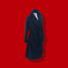 Load image into Gallery viewer, Black Lilli Ann Wool Double Breasted Basic Black Belt Coat