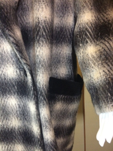 Load image into Gallery viewer, Christian Dior Plaid Coat-- Wool Velvet Coat Large 80s 90s Oversized Streetwear