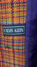 Load image into Gallery viewer, Vintage Plaid Calvin Plaid Full Length Couture Double Breasted Thick Wool S/M