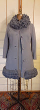 Load image into Gallery viewer, Vintage Lilli Ann Women's 60s Couture Sleek Mod Dress Coat Set Gray Knit Fitted Wool So Mad Men