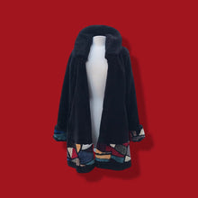 Load image into Gallery viewer, Fur Sheared Beaver Mondriaan Inspired carved intarsia coat Zuki Style