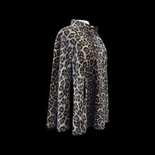 Load image into Gallery viewer, 60’s Leopard Cape Poncho Jaguar Print Faux Fur One Size Fits All