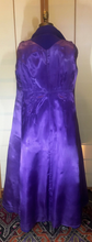 Load image into Gallery viewer, Purple Wool Mod 60s Full Length Fit Flare Double Breasted Sleek Coat Military Princess