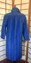 Load image into Gallery viewer, Fuzzy Mohair Wool 70&#39;s 80&#39;s Royal Blue Purple Coat. M/L