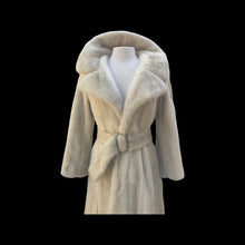 Load image into Gallery viewer, Pearl Mink Princess Pleated Coat Belted Fit and Flare Pinup