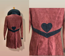 Load image into Gallery viewer, Suede Purple Eggplant 60’s 70’s Vintage “Summer of Love” Coat Boho