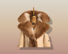 Load image into Gallery viewer, 60’s Camel Coat Printed Vicuna Fur Wool Cashmere Rare Collectible