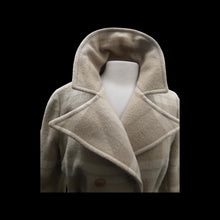 Load image into Gallery viewer, Vintage Pendleton Plaid Beige Neutral Wrap Coat