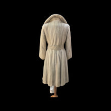 Load image into Gallery viewer, Pearl Mink Princess Pleated Coat Belted Fit and Flare Pinup