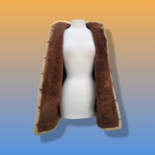 Load image into Gallery viewer, 70’s Suede Shearling Embroidered Coat Jacket Made in Poland Boho Penny Lane