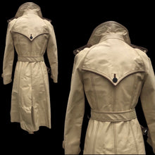 Load image into Gallery viewer, 70’s Cream Beige Leather Spy Trench
