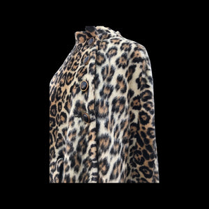 60’s Leopard Cape Poncho Jaguar Print Faux Fur One Size Fits All