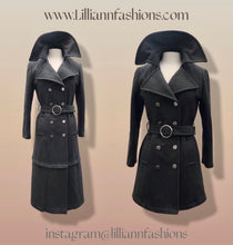 Load image into Gallery viewer, 60’s Vintage Two Tiered Military Coat Wool Long Short Two Length Zip Off