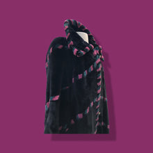 Load image into Gallery viewer, Fur Sheared Beaver Full Length Black Pink Intarsia Carved Zuki Style Coat