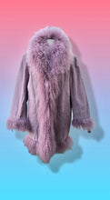 Load image into Gallery viewer, Pink Suede Mongolian Curly Lamb Oversized Penny Lane Boho Coat