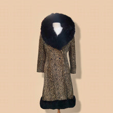 Load image into Gallery viewer, 60’s Vintage Lord and Taylor Coat   Leopard Ocelot Print with Genuine Fur Trim