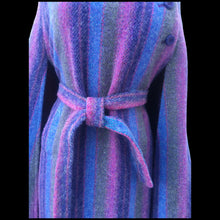 Load image into Gallery viewer, Vintage 60’s 70’s Wool Cape in Purple, Blue, Magenta Long Poncho